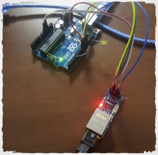 Arduino Uno ve ENC28J60 İle LED Kontrolü