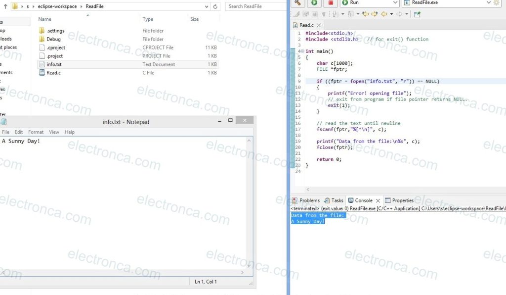 Reading Data From a File 
File Handling in C Programming