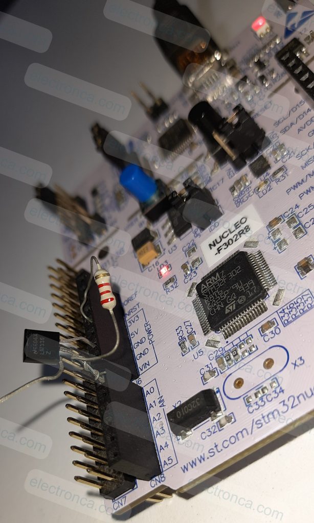 LM335 Sensor Connection on Nucleo Board
temperature sensor
adc concersion stm32f302r8