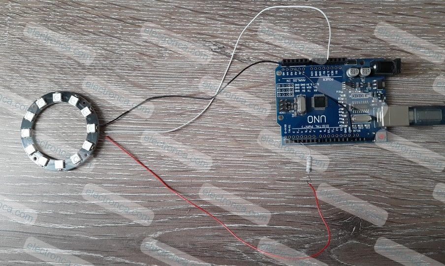 Arduino Uno Application with NeoPixel LED Ring 
5050 smd led rgb
