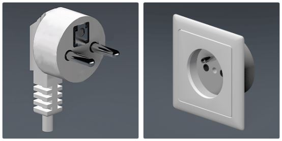 Plug type E 
Plug and Socket Types

