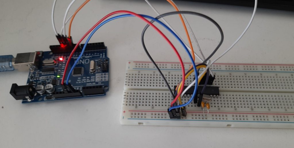 arduino uno to atmega processor wiring schematic